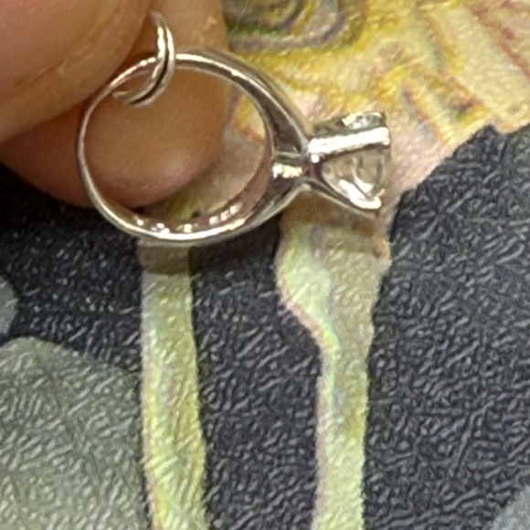 ⭐️Sterling silver cubic zirconia charm engagement ring charm - Picture 10 of 11